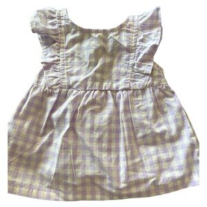 Carters baby girl 3 months plaid purple ruffled cute dress